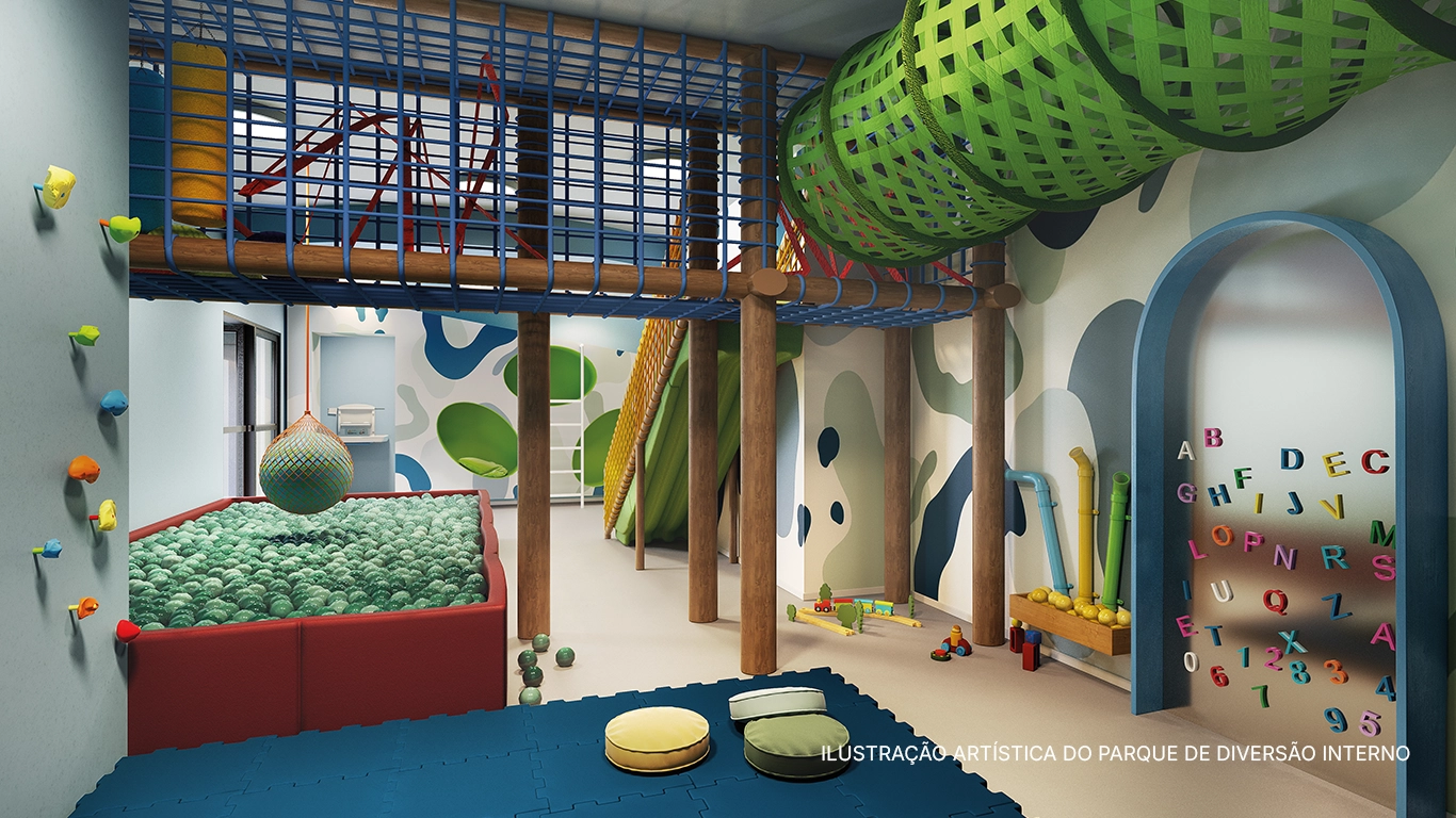 ILUSTRAÇÃO ARTÍSTICA DO PARQUE DE DIVERSÃO INTERNO